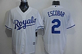 Kansas City Royals #2 Alcides Escobar White New Cool Base Stitched MLB Jersey,baseball caps,new era cap wholesale,wholesale hats